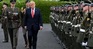 Trump arrives in Dublin, Ireland for talks with officials, watch Irish Open at his golf course